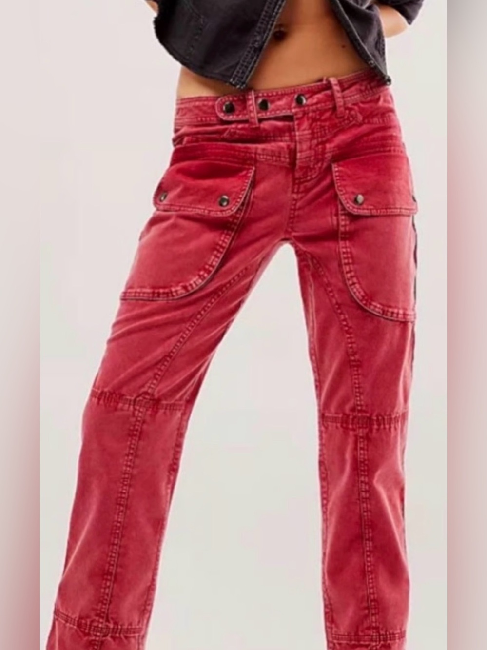 Free People We The Free Hot In It Moto Pants Sweet Kiss Pink Straight Leg Size 2
